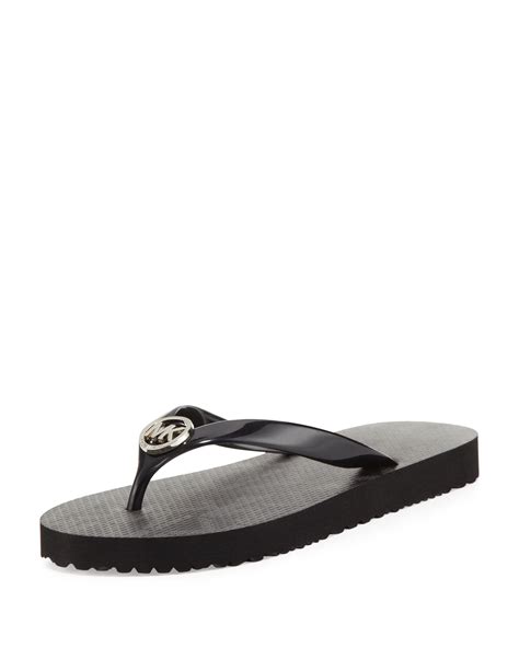 michael kors flip flops schwarz|michael kors flip flops clearance.